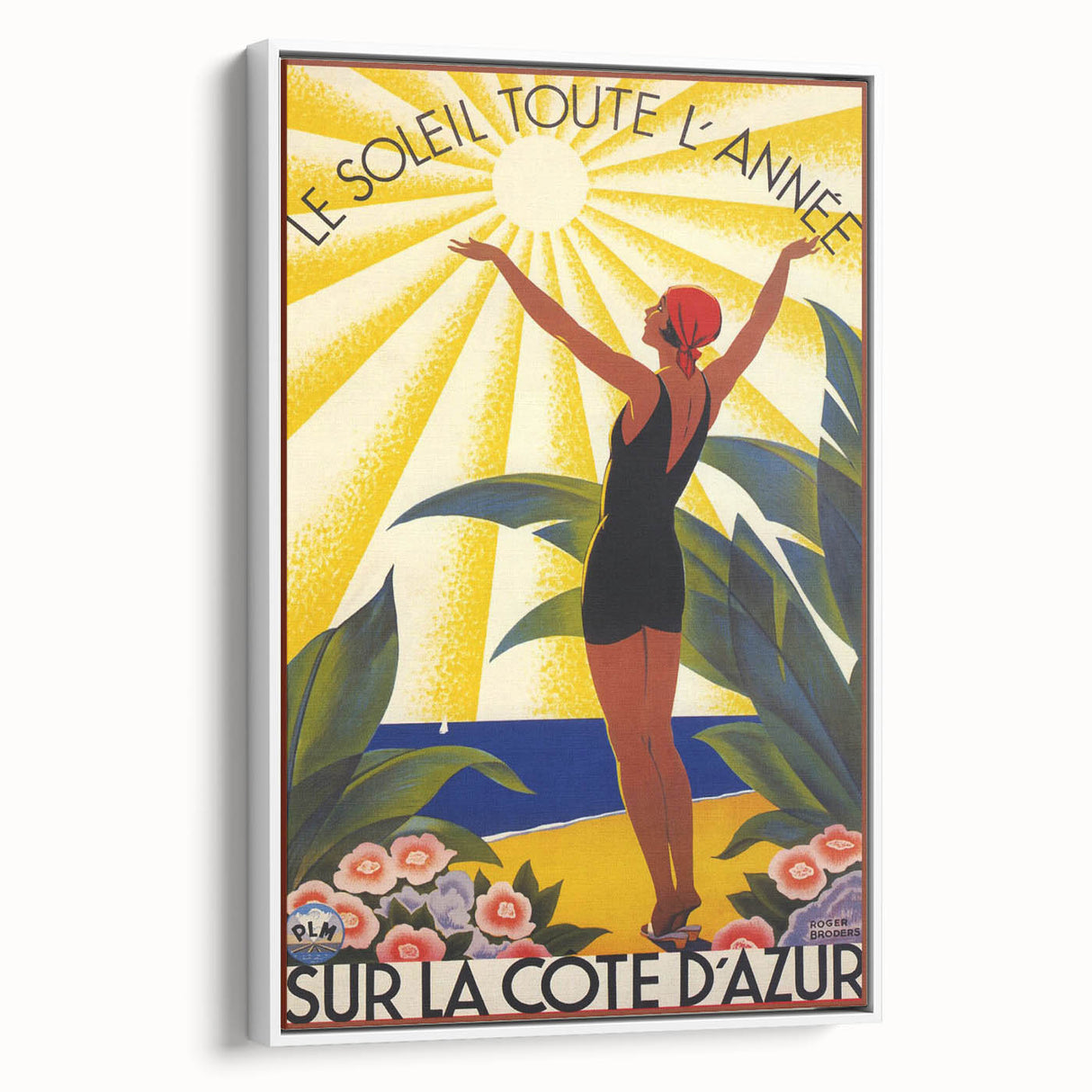 Retro Côte d'Azur Poster – Vintage French Riviera Art
