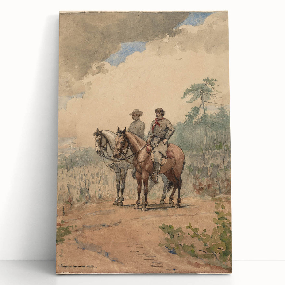 Two Scouts Art Print - Winslow Homer Realism Western Landscape Decor