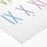 Roman Numerals Kids Educational Wall Art - Learning Poster for Classrooms