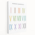 Roman Numerals Kids Educational Wall Art - Learning Poster for Classrooms