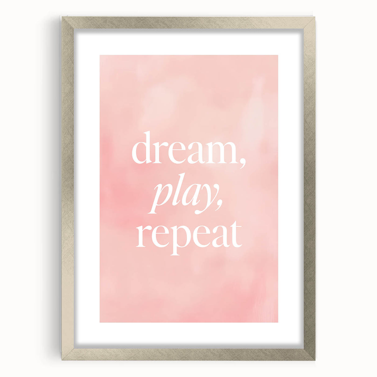 Dream Play Repeat Nursery Wall Art – Kids Room & Baby Decor