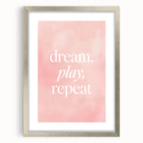 Dream Play Repeat Nursery Wall Art – Kids Room & Baby Decor
