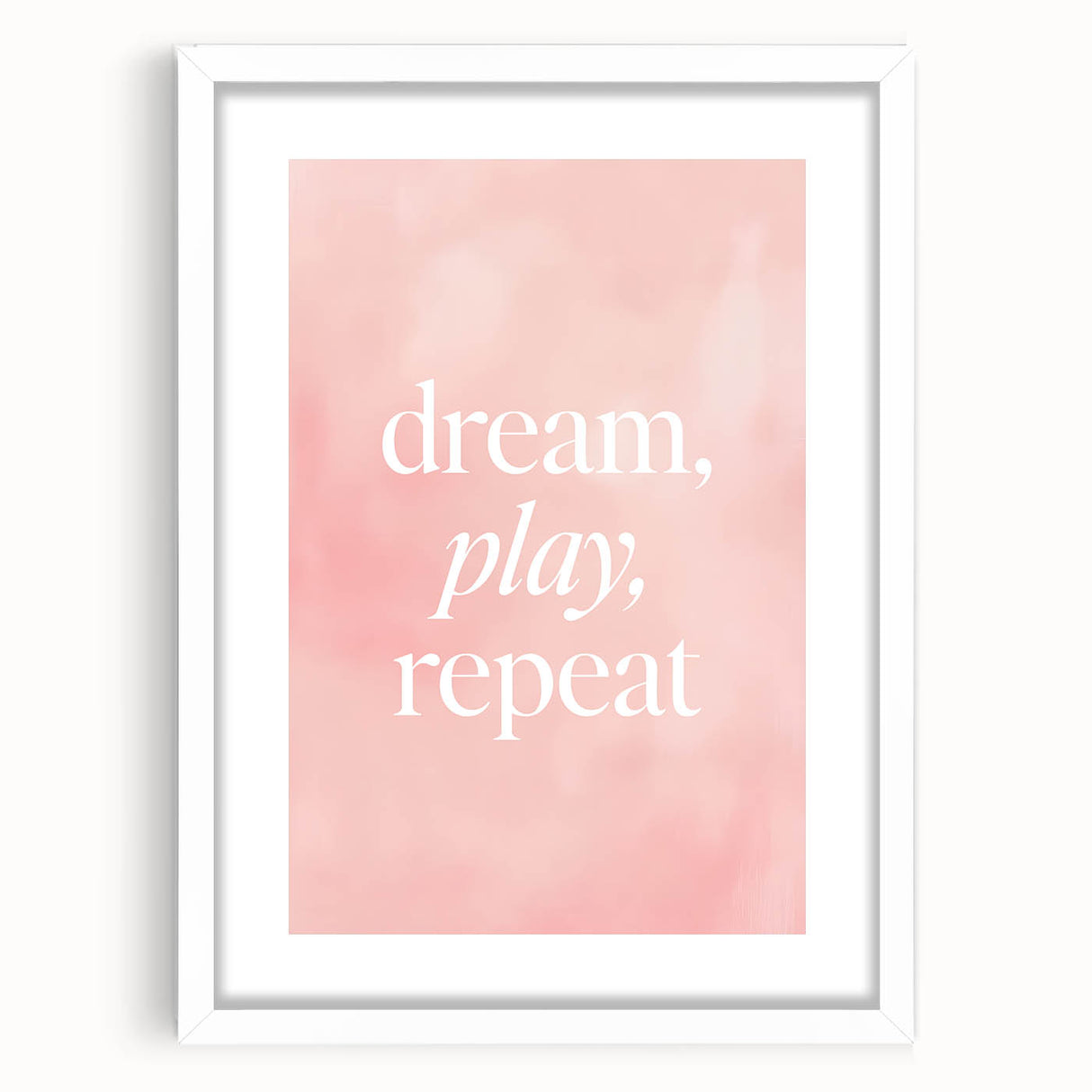 Dream Play Repeat Nursery Wall Art – Kids Room & Baby Decor