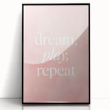 Dream Play Repeat Nursery Wall Art – Kids Room & Baby Decor