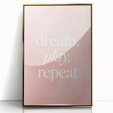Dream Play Repeat Nursery Wall Art – Kids Room & Baby Decor