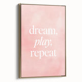 Dream Play Repeat Nursery Wall Art – Kids Room & Baby Decor
