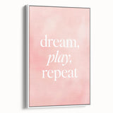 Dream Play Repeat Nursery Wall Art – Kids Room & Baby Decor