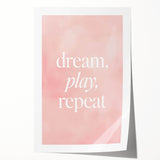 Dream Play Repeat Nursery Wall Art – Kids Room & Baby Decor