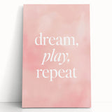 Dream Play Repeat Nursery Wall Art – Kids Room & Baby Decor