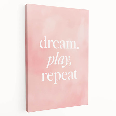Dream Play Repeat Nursery Wall Art – Kids Room & Baby Decor
