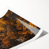 Extra large wall art featuring line art flowers in muted earth tones on a rolled print, suitable for large living room decor.