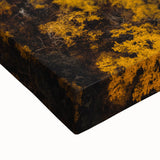 Large art of a black and white landscape painting on stretched canvas, featuring a serene tree scene.