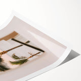 Extra large wall art featuring minimalist line art flowers in black on white, ideal for large living room decor.