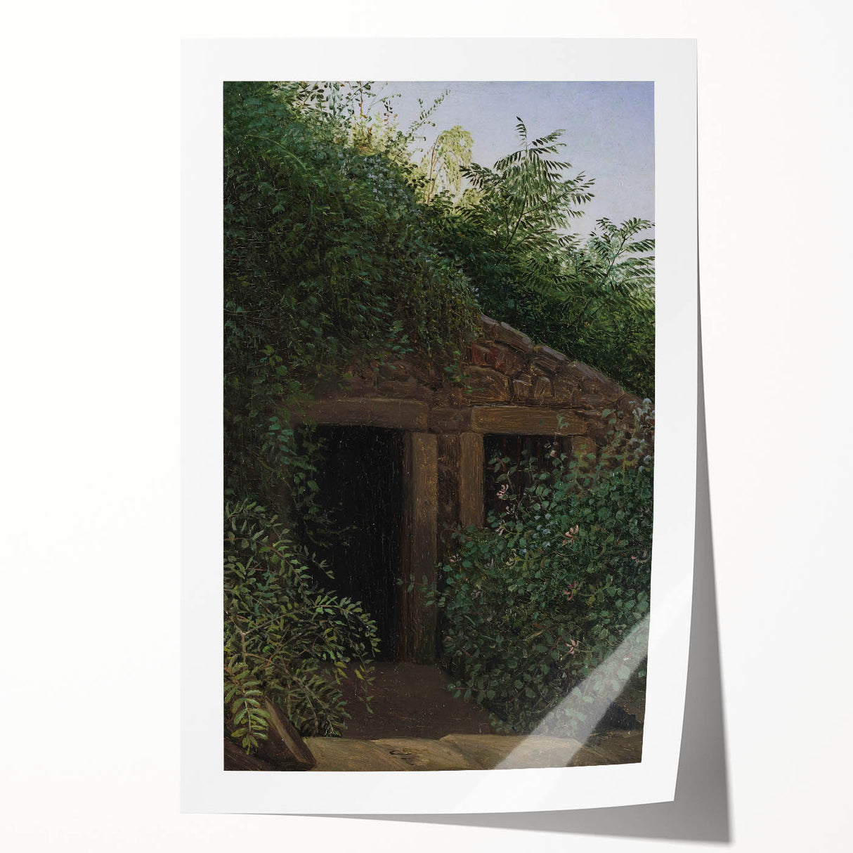 Romantic Art Prints: "An Overgrown Mineshaft" by Carl Gustav Carus