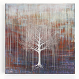 Elegant Dining Room Wall Art – Abstract Tree Canvas Print