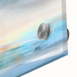 Vibrant abstract landscape wall art featuring bold colors and dynamic shapes, designed for acrylic glass display, adding modern elegance to any space.