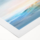 Abstract landscape wall art on rolled canvas showcasing vibrant colors and fluid shapes, perfect for modern home decor. Packaged securely in a sturdy tube for safe delivery.