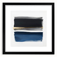 Minimalist Abstract Wall Art – Navy, Gray & Gold Geometric Brushstrokes
