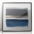 Minimalist Abstract Wall Art – Navy, Gray & Gold Geometric Brushstrokes