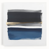 Minimalist Abstract Wall Art – Navy, Gray & Gold Geometric Brushstrokes