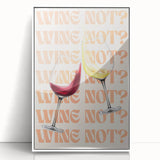 Large acrylic print of a mid-century modernist food and drinks motif in pastel colors, ideal for nursery wall art.