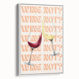 Extra large vintage poster art of colorful food and drinks on a framed canvas, ideal for living room decor.