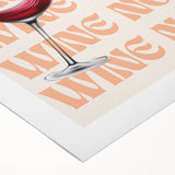 Art deco poster featuring a stylized cocktail glass in bold black and gold tones on a rolled canvas.