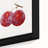Extra large black wall art featuring a close-up of colorful textured fruits on a framed canvas, ideal for living room decor.