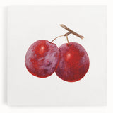 Black and white large art canvas featuring assorted fruits, ideal for kitchen wall decor.