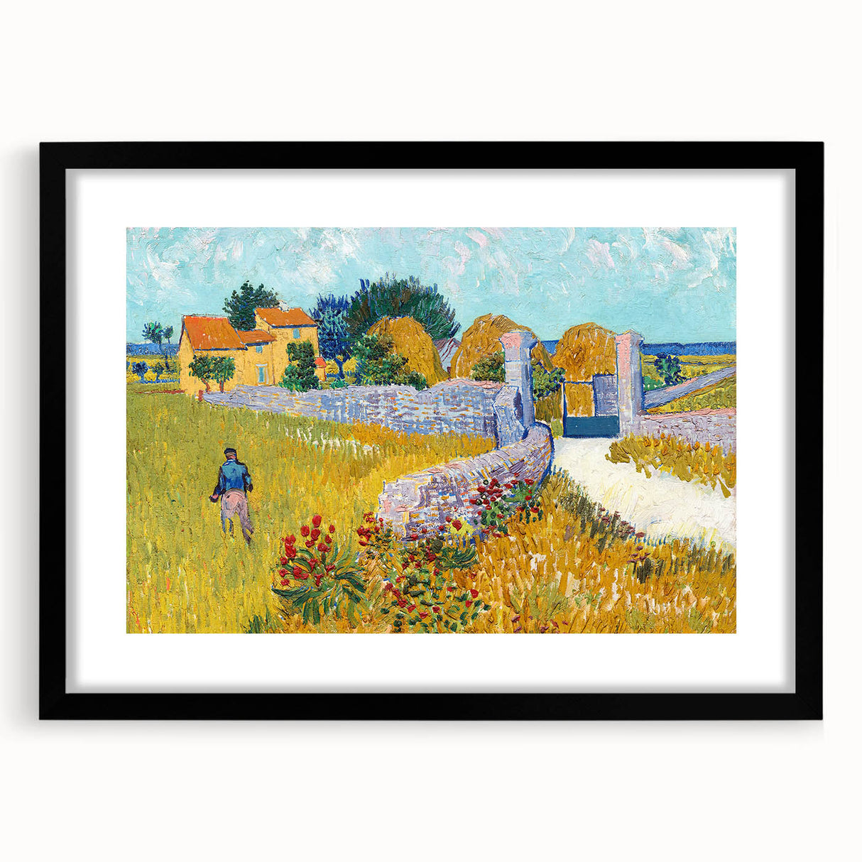 Impressionist Landscape - Farmhouse in Provence by Vincent van Gogh Print