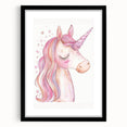 Blush Unicorn Watercolor Print - Girls Bedroom Art