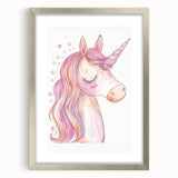 Blush Unicorn Watercolor Print - Girls Bedroom Art