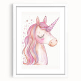 Blush Unicorn Watercolor Print - Girls Bedroom Art