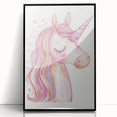 Blush Unicorn Watercolor Print - Girls Bedroom Art