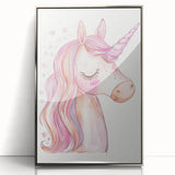 Blush Unicorn Watercolor Print - Girls Bedroom Art