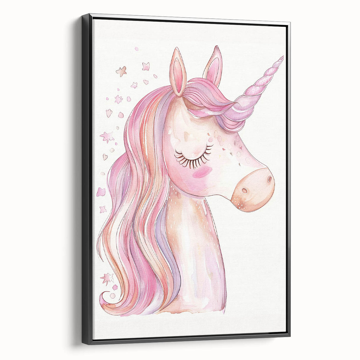 Blush Unicorn Watercolor Print - Girls Bedroom Art
