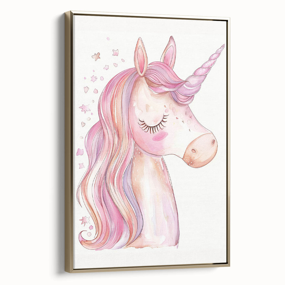 Blush Unicorn Watercolor Print - Girls Bedroom Art