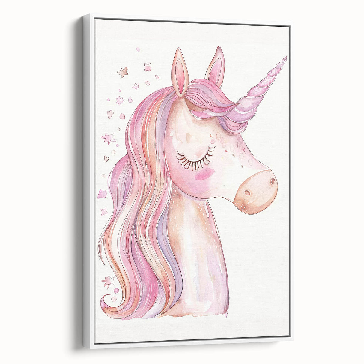 Blush Unicorn Watercolor Print - Girls Bedroom Art
