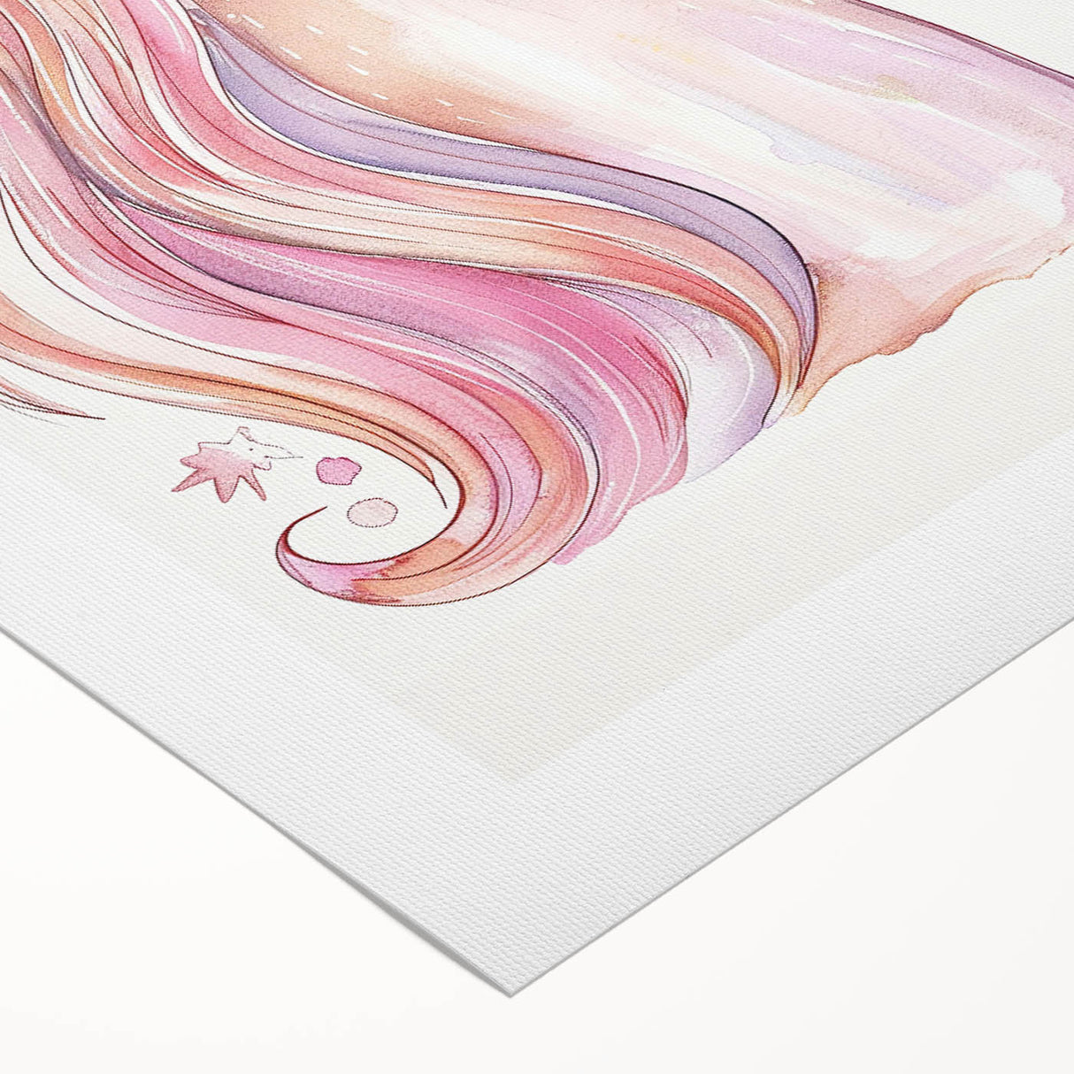 Blush Unicorn Watercolor Print - Girls Bedroom Art