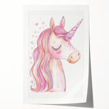 Blush Unicorn Watercolor Print - Girls Bedroom Art