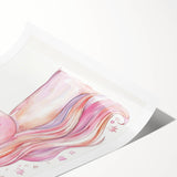 Blush Unicorn Watercolor Print - Girls Bedroom Art