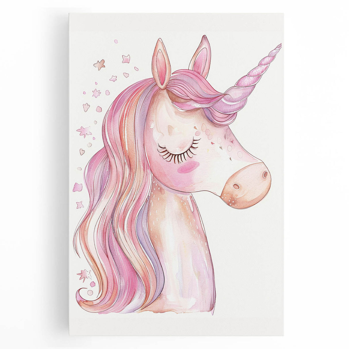 Blush Unicorn Watercolor Print - Girls Bedroom Art