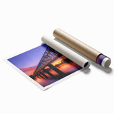 Landscape bridge rolled print showcasing a serene view of a picturesque bridge over a tranquil river, with vibrant colors and intricate details, ideal for home decor. The artwork captures the essence of nature, enhancing any living space with its calming aesthetic.