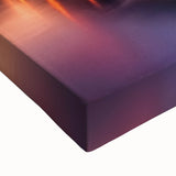 Close-up of a stretched canvas artwork showcasing a serene landscape bridge scene, vibrant colors, and intricate details, perfect for home decor enhancement.