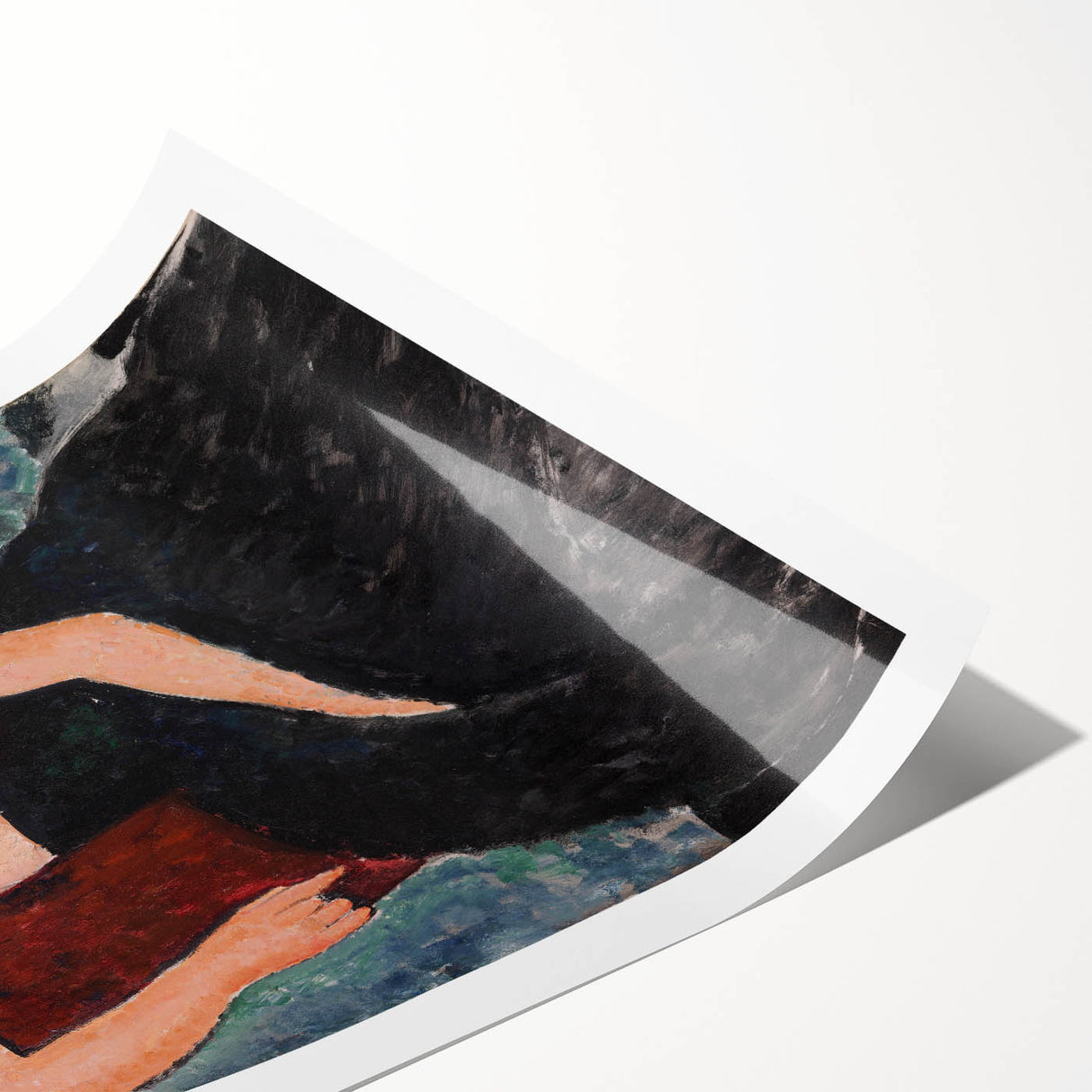 Modern Wall Art - Elegant Redheaded Woman in Evening Dress - Art Print