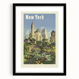 Retro New York Poster – Vintage Central Park Art Print