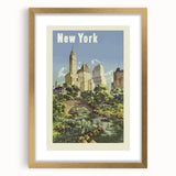 Retro New York Poster – Vintage Central Park Art Print