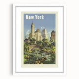 Retro New York Poster – Vintage Central Park Art Print