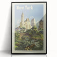 Retro New York Poster – Vintage Central Park Art Print