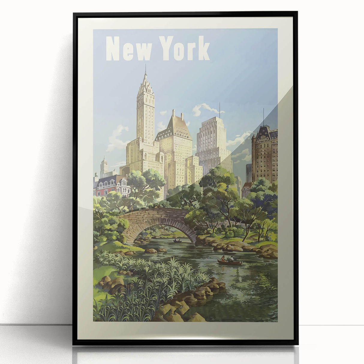 Retro New York Poster – Vintage Central Park Art Print